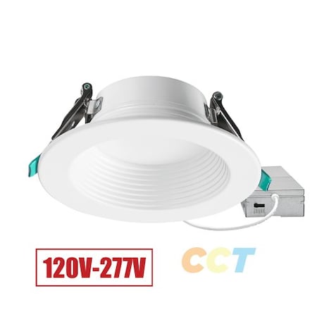 Portor 6in LED Can-Less DownLight, Remote J-Box 277V and CCT Selector PT-DLR-C-6I-15W-5CCT-277V